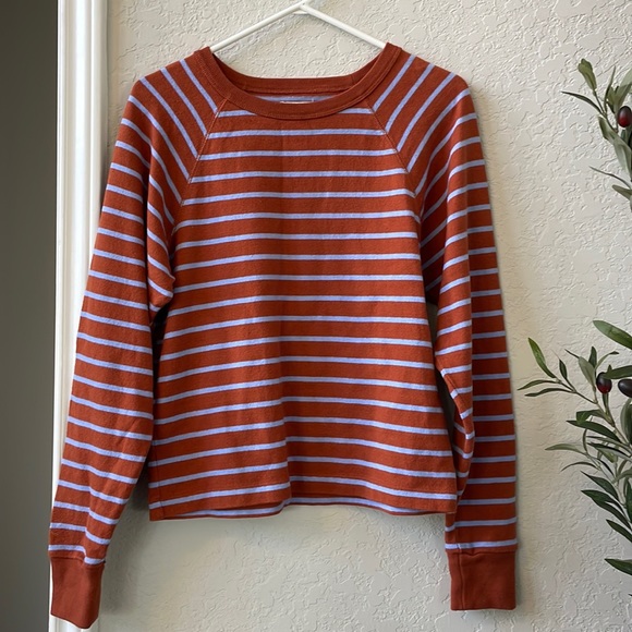 Madewell Sweaters - Madewell Luxe Raglan Sweatshirt in Stripe
